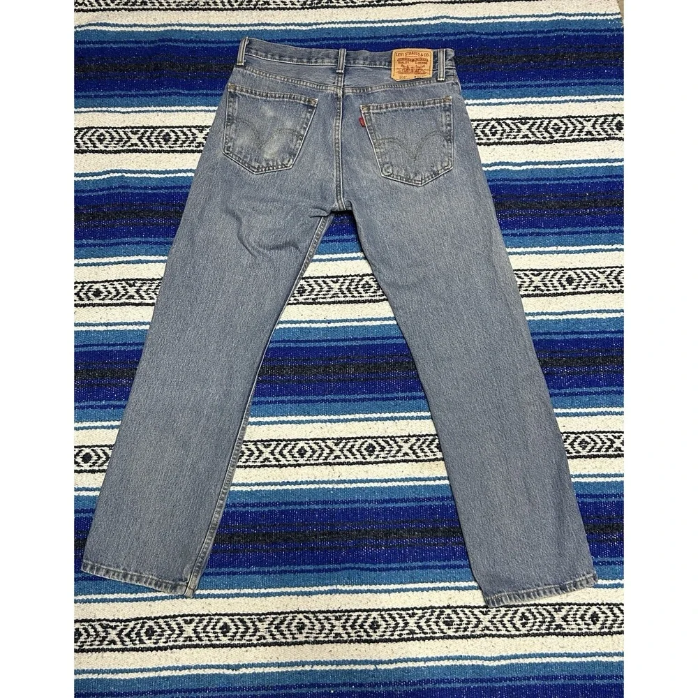 VTG Levis 505 Jeans Mens 32x30 Levi Strauss Blue Denim Jeans Straight Fit Work